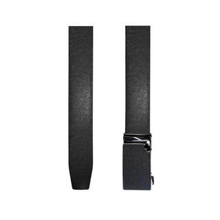 [ - ] Unleash Elegance Black Leather Belt with Silver Missing Corner Design