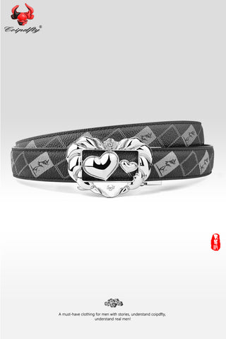 [ 278 ] [ 1 ] Elegant Edition: Black Checkered Ladies Belt