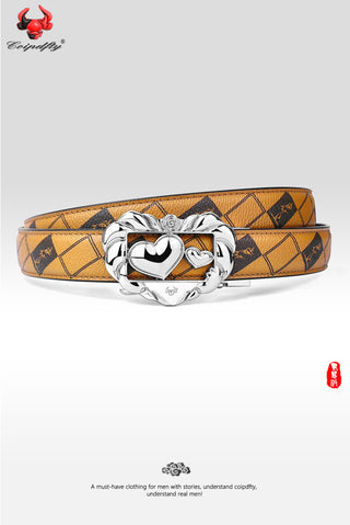 [ 279 ] [ 1 ] Elegant Edition: Camel Checkered Ladies Belt