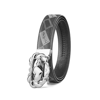 [ 278 ] [ 1 ] Elegant Edition: Black Checkered Ladies Belt