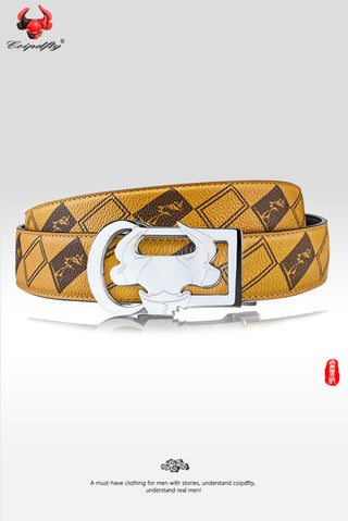 [ 40 ] Insight Edition: Brown - camel checkered belt