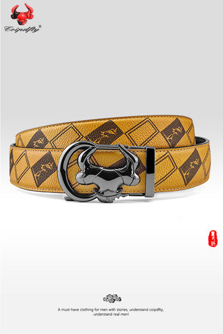 [ 70 ] Striver’s Edition: Brown - Camel Checkered Belt