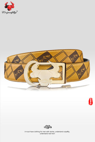 [ 40 ] Insight Edition: Brown - camel checkered belt