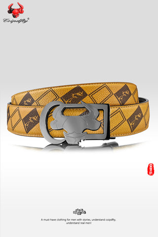 [ 40 ] Insight Edition: Brown - camel checkered belt