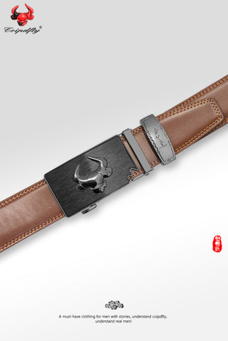 [ 144 ] Tenacity Series: Brown Patent Leather Belt