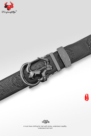 [ 76 ] Striver’s Edition: Top - grain Leather Printed Belt