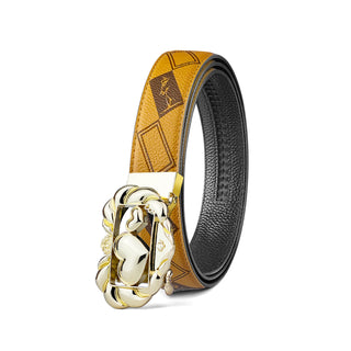 [ 279 ] [ 1 ] Elegant Edition: Camel Checkered Ladies Belt