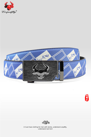 [ 132 ] Tenacity Series: Dark Blue Plaid Belt