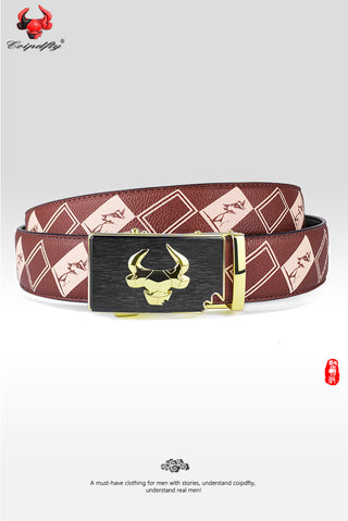 [ 120 ] Tenacity Series: Burgundy Plaid Belt