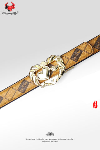 [ 279 ] [ 1 ] Elegant Edition: Camel Checkered Ladies Belt