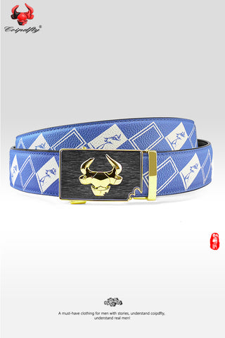 [ 132 ] Tenacity Series: Dark Blue Plaid Belt