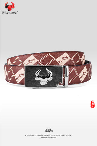 [ 120 ] Tenacity Series: Burgundy Plaid Belt