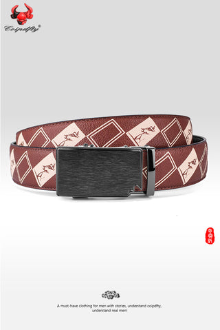 [ 200 ] Inclusiveness Edition: Burgundy Plaid Belt