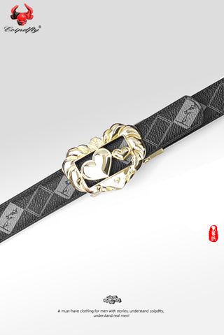 [ 278 ] [ 1 ] Elegant Edition: Black Checkered Ladies Belt