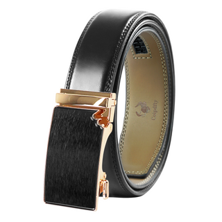 Black Buckle Belt, Two-Layer Cowhide, Cowhide Belt, Genuine Leather Belt