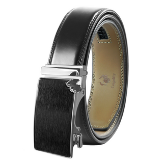 Black Buckle Belt, Two-Layer Cowhide, Cowhide Belt, Genuine Leather Belt