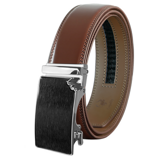 Black Buckle Belt, Two-Layer Cowhide, Cowhide Belt, Genuine Leather Belt