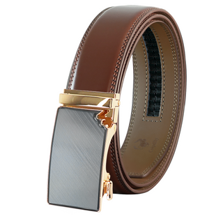 [ - ] Gold Tone Flat Men's Belt