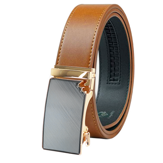 [ - ] Gold Tone Flat Men's Belt