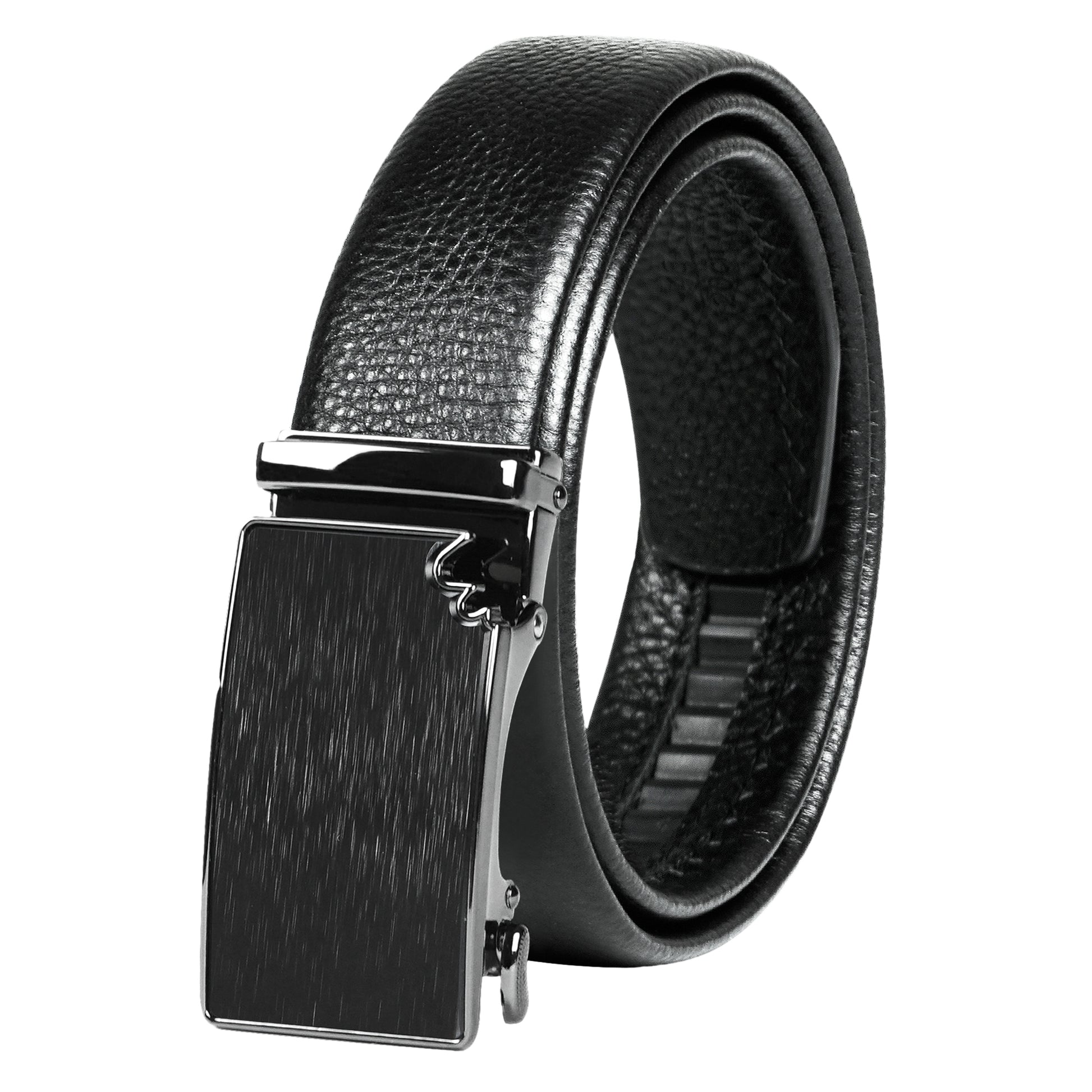 Barry.Wang Mens Belt Business Ratchet Gift Box Set Genuine Leather Waist  Band - ShopStyle