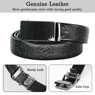 Inclusive series Ratchet Belt for Men - Mens Belt Leather 1 3/8" for Casual Jeans