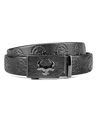 Top Layer Cowhide, Men's Casual Adjustable Slide Belt with Real Leather,