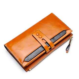 Luxury Women Genuine Leather Lady Purse Multiple Card Organizer Travel Clutch Long Wallet For Lady