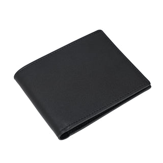 RFID Blocking Soft Black Genuine Leather Wallet For Men