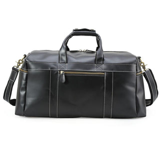 Large Capacity Black Storage Weekend Duffel Bags Genuine Cow Leather Travel Bag