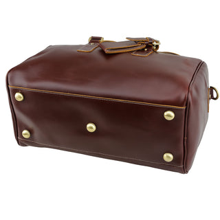 Oil wax leather weekend travel bag unisex leather duffel bag for men