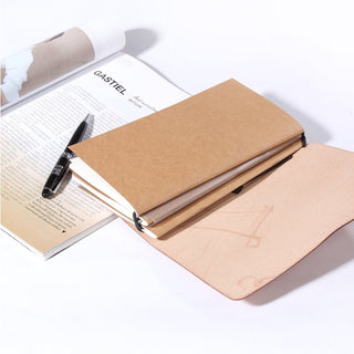 Luxury Genuine Leather Notebook Cover Travellers Vegetable Leather Diary Journal Notebook Cover WIth Card Slot