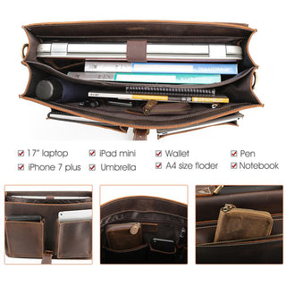 Coipdfty New Arrival Genuine Leather Laptop Bag Briefcase For Men