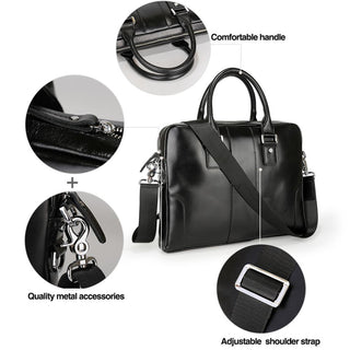 Genuine Leather Laptop Handbag Slim Real Leather Business Laptop Bag Leather For Men