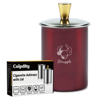 Coipdfty Stainless Steel Small Drum Ashtray