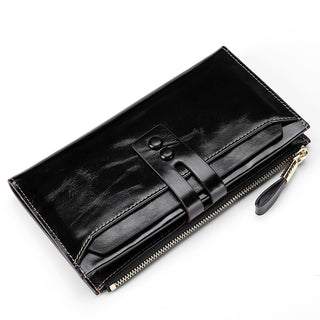 Luxury Women Genuine Leather Lady Purse Multiple Card Organizer Travel Clutch Long Wallet For Lady