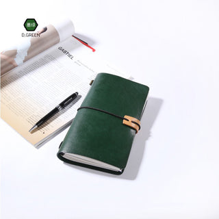 Luxury Genuine Leather Notebook Cover Travellers Vegetable Leather Diary Journal Notebook Cover WIth Card Slot