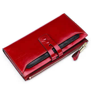 Luxury Women Genuine Leather Lady Purse Multiple Card Organizer Travel Clutch Long Wallet For Lady