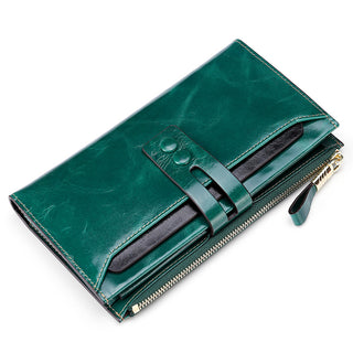 Luxury Women Genuine Leather Lady Purse Multiple Card Organizer Travel Clutch Long Wallet For Lady